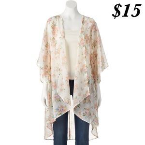 white floral kimono